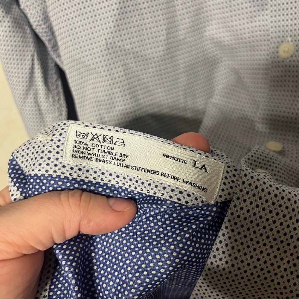 Charles Tyrwhitt Gray Patterned Dress Shirt - Picture 4 of 4